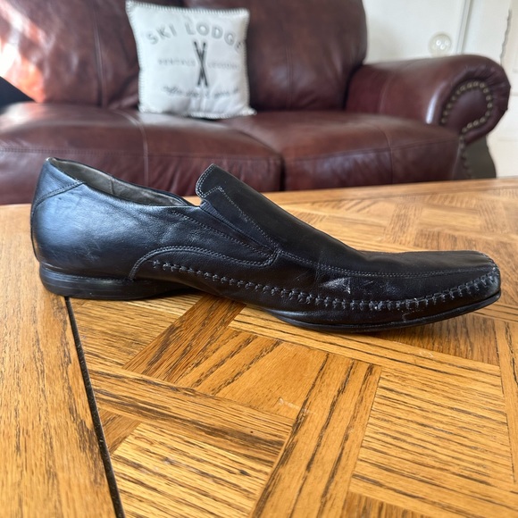 Steve Madden Men's Black Leather Loafers - Picture 8 of 11